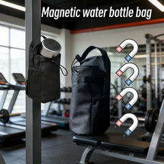 Magnetic Gym Bag Large Capacity Magnetic Carrier Bag with Phone Pocket Portable Gym Water Bottle Pouch Gym Accessories Organizer
